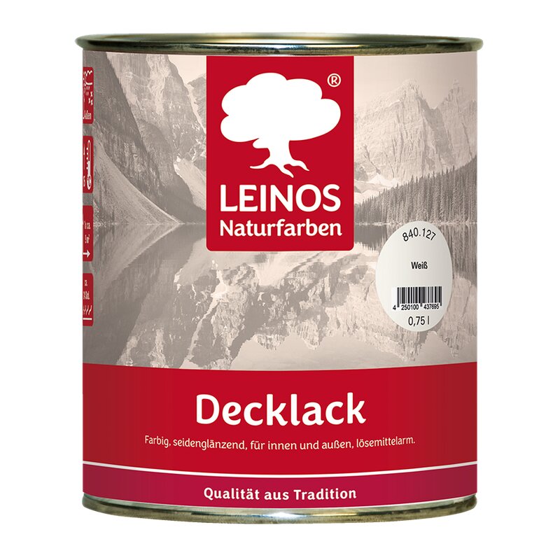 Leinos Decklack Innen und Außen 840-614 Laubgrün 0,75 Liter