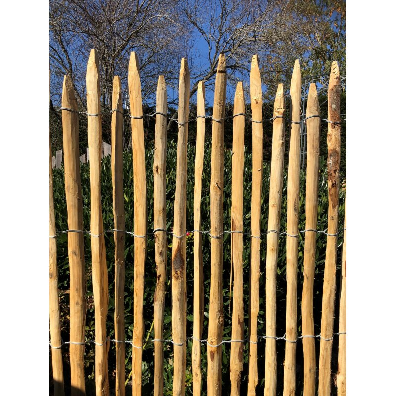 Woodline Staketenzaun Schwarzwald Kastanie Abstand 2-3cm - 168/175cm x 5m