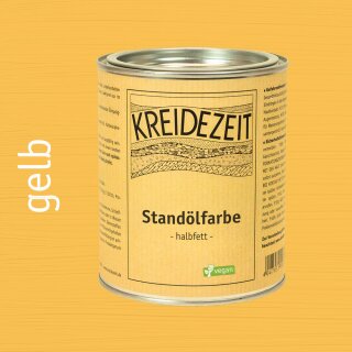Kreidezeit Standölfarbe halbfett gelb 442-03 - 0,75 Liter