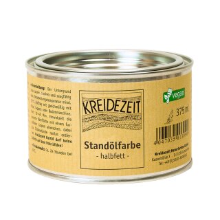 Kreidezeit Standölfarbe halbfett schwarz 442-15 - 0,375 Liter