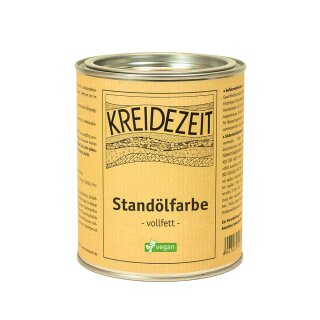 Kreidezeit Standölfarbe vollfett schwarz 443-15 - 0,75 Liter