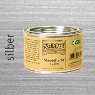 Kreidezeit Standölfarbe vollfett silber 443-17 - 125 ml