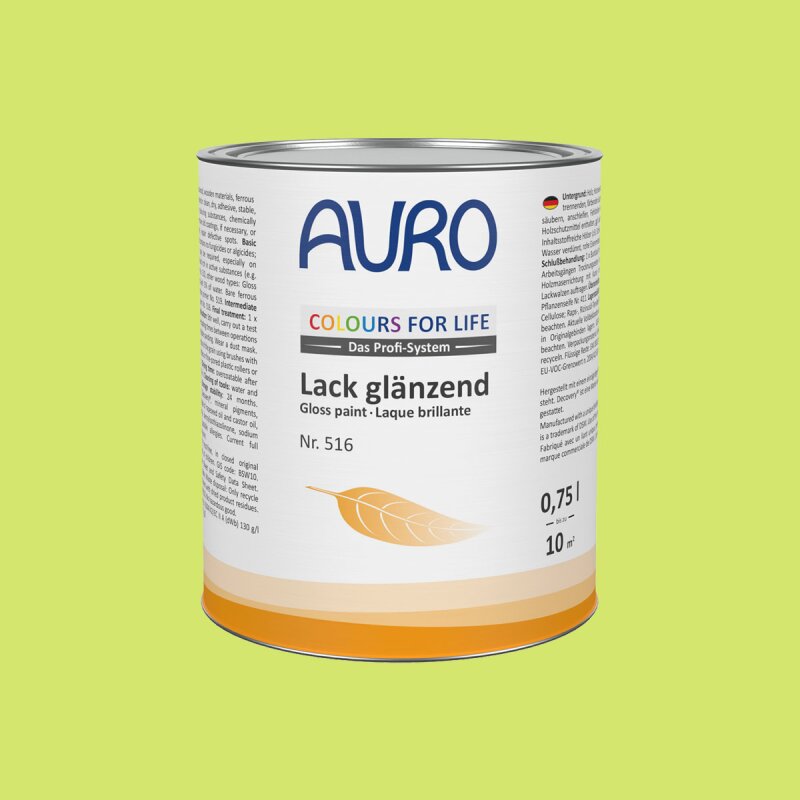 Auro Lack glänzend 516 - Colours for life - green yellow 10