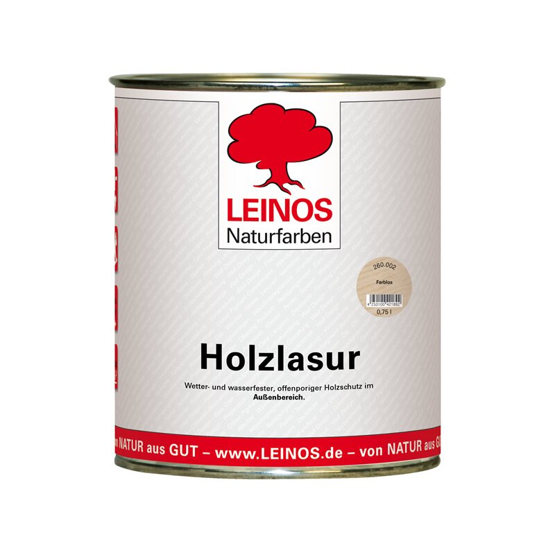 Leinos Holzlasur 260-002 Farblos 0,75 Liter