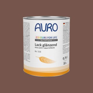 Auro Lack glänzend 516 - Colours for life - cacao brown 0,75 Liter