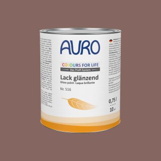 Auro Lack glänzend 516 - Colours for life - cacao brown 05 2,5 Liter