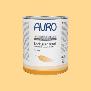 Auro Lack glänzend 516 - Colours for life - hot mustard 15 10 Liter