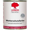Leinos Wetterschutzfarbe stahlgrau 850-401 &ouml;lbasiert 0,75 Liter