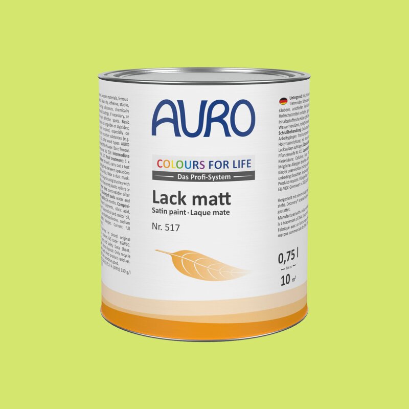 Auro Lack matt 517 - Colours for life - green yellow 10