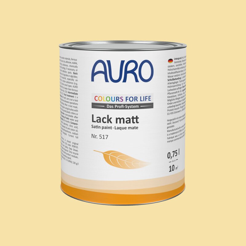 Auro Lack matt 517 - Colours for life - yellow kelp 20