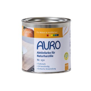Auro Abtönfarbe für Naturharzöle 150-99 Erd-Schwarz 0,375 Liter