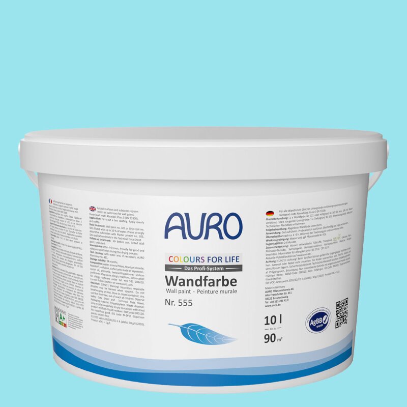 Auro Wandfarbe 555 - Colours for life - blue breeze 15