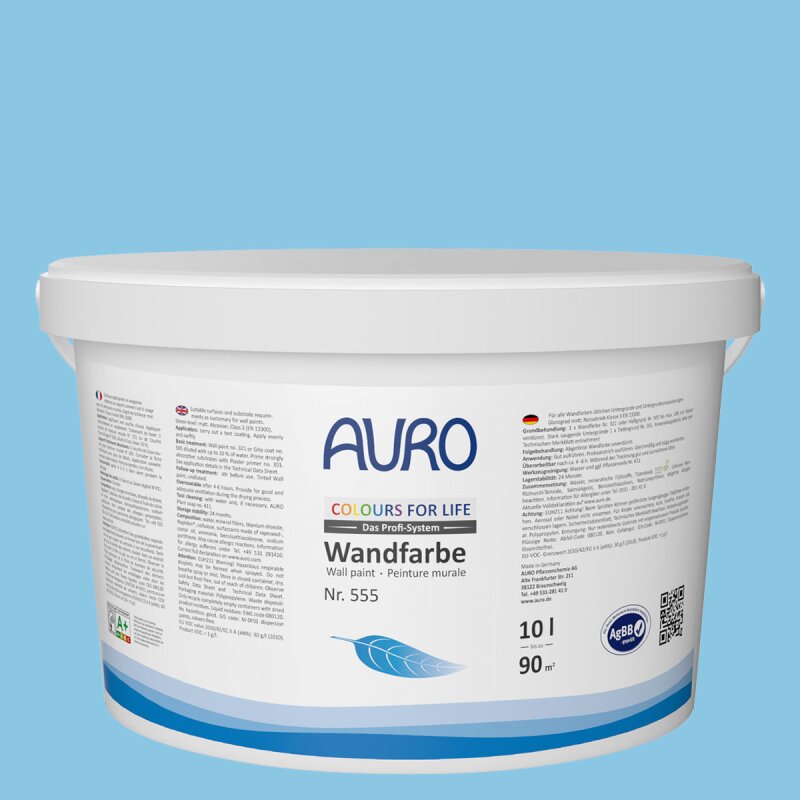 Auro Wandfarbe 555 - Colours for life - high sky 15