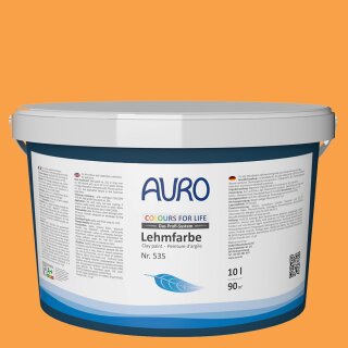 Auro Profi-Lehmfarbe 535 - Colours for life - bright mandarine 05
