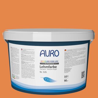Auro Profi-Lehmfarbe 535 - Colours for life - dark mandarine 05