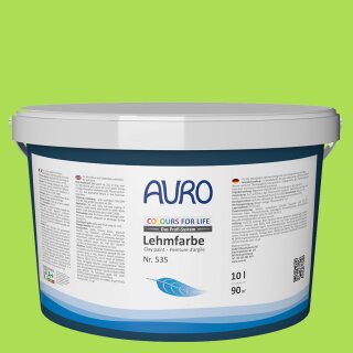Auro Profi-Lehmfarbe 535 - Colours for life - frog green 05