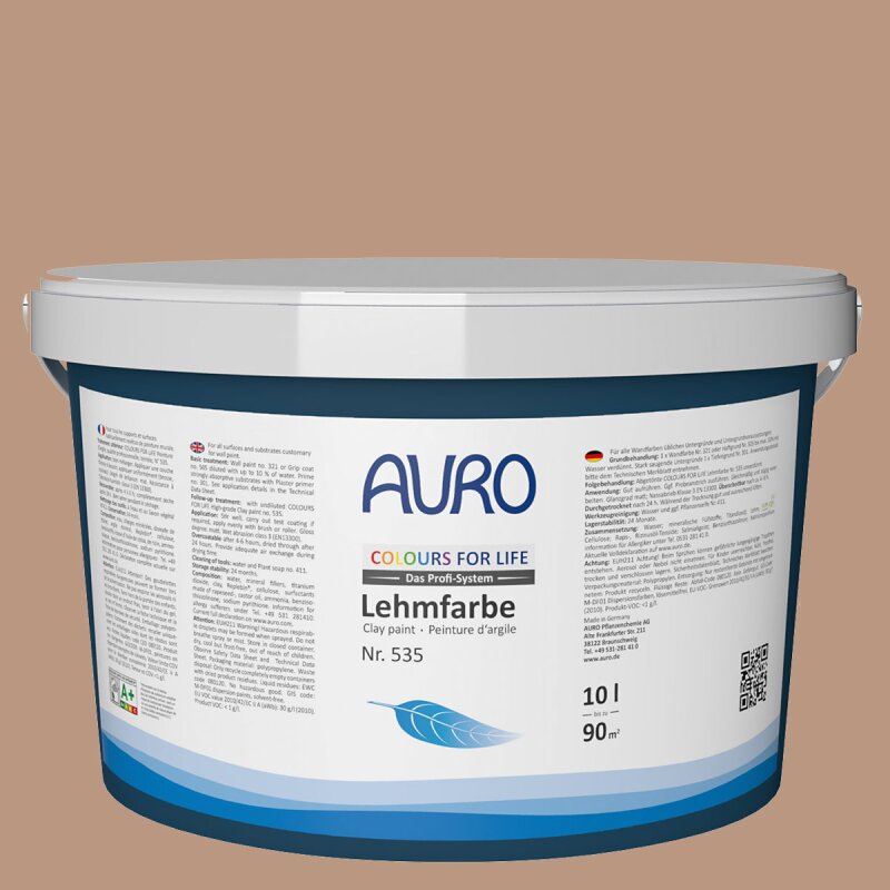 Auro Profi-Lehmfarbe 535 - Colours for life - hazelnut 10
