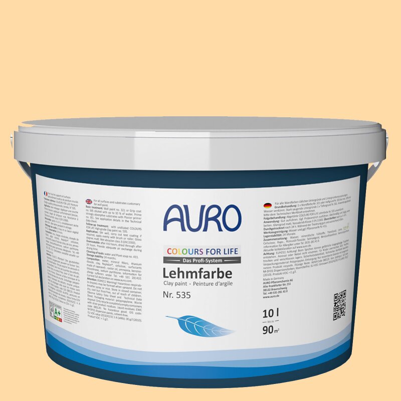 Auro Profi-Lehmfarbe 535 - Colours for life - K05.5 banana