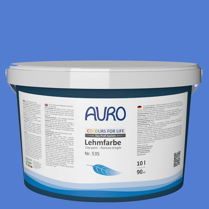Auro Profi-Lehmfarbe 535 - Colours for life - sparkling blue