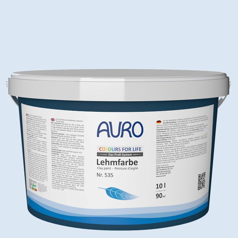 Auro Profi-Lehmfarbe 535 - Colours for life - sparkling blue 25