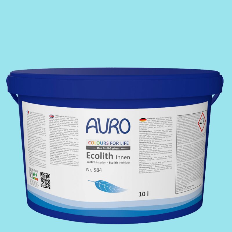 Auro Innenraumfarbe Kalkfarbe Ecolith 584 - Colours for life - blue breeze 15