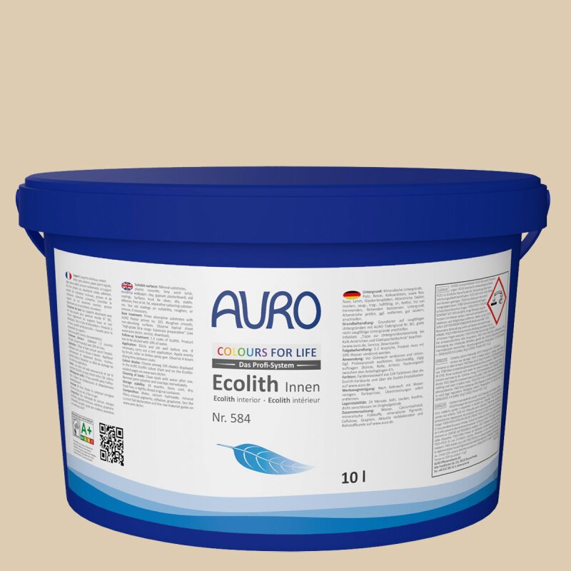 Auro Innenraumfarbe Kalkfarbe Ecolith 584 - Colours for life - olive green 20