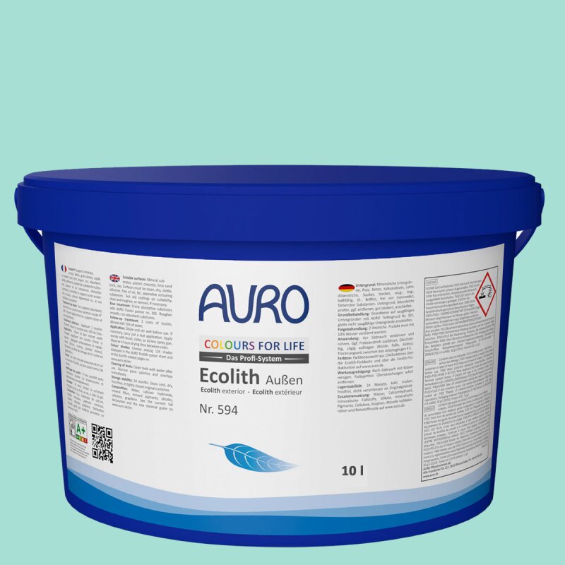 Auro Kalk-Fassadenfarbe Ecolith 594 - Colours for life - mint extract 15