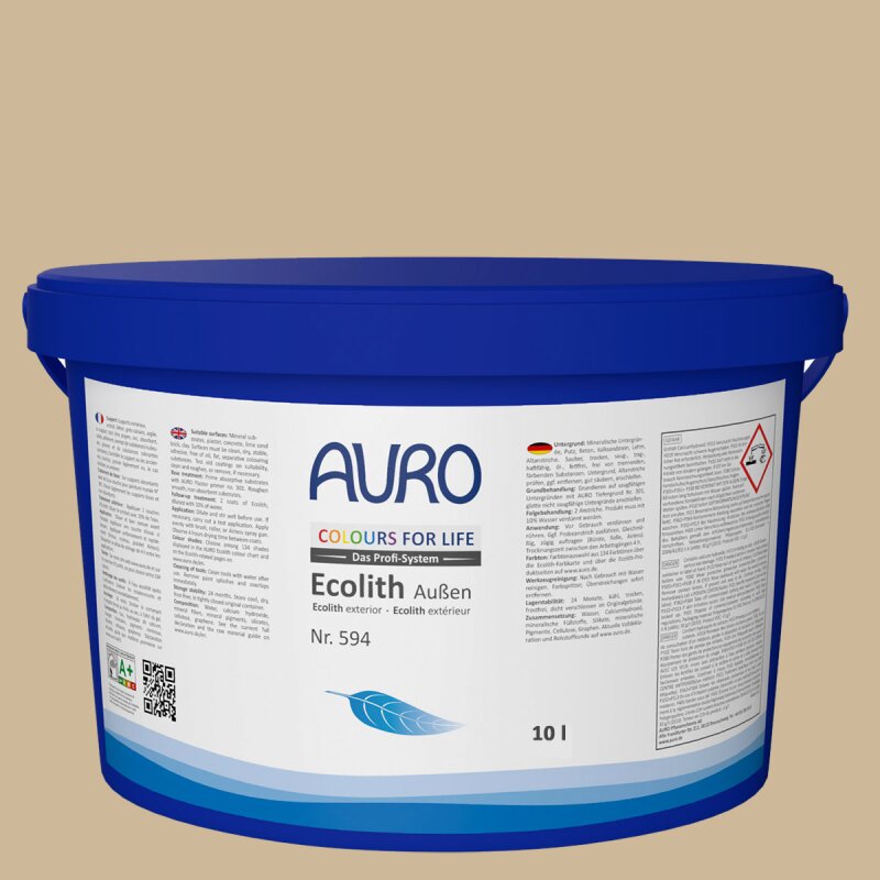Auro Kalk-Fassadenfarbe Ecolith 594 - Colours for life - olive green 15