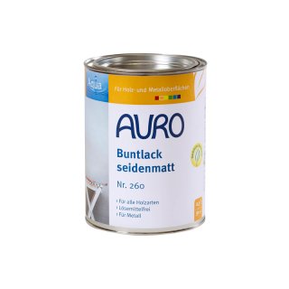 Auro Buntlack seidenmatt 260-99 Schwarz 2,5 Liter