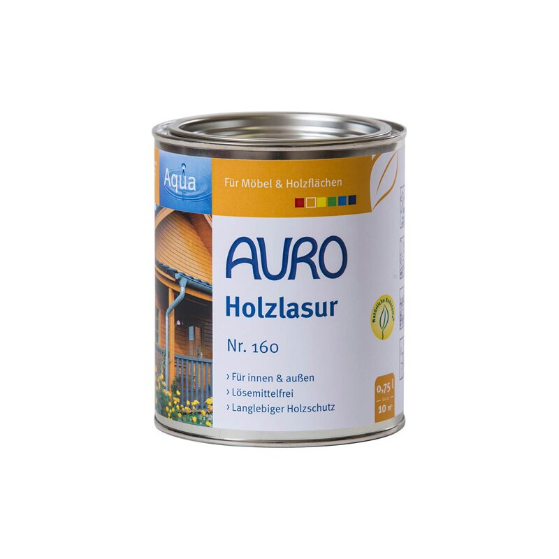 Auro Holzlasur Aqua 160-33 Dunkelrot 0,75 Liter
