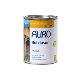 Auro Holzlasur Aqua 160-74 Grau 2,5 Liter
