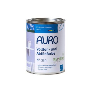 Auro Vollton- und Abt&ouml;nfarbe 330-99 Erd-Schwarz 2,5 Liter