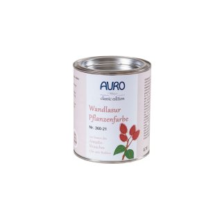 Auro Wandlasur-Pflanzenfarbe 360-21 Ipiak-Rot (Gelbton) 0,75 Liter
