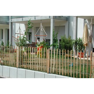 Woodline Staketenzaun Kastanie - Abstand 8cm - 120cm x 10m