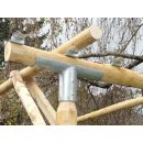 Woodline T - Stahlverbinder Länge 40 cm Höhe 20 cm