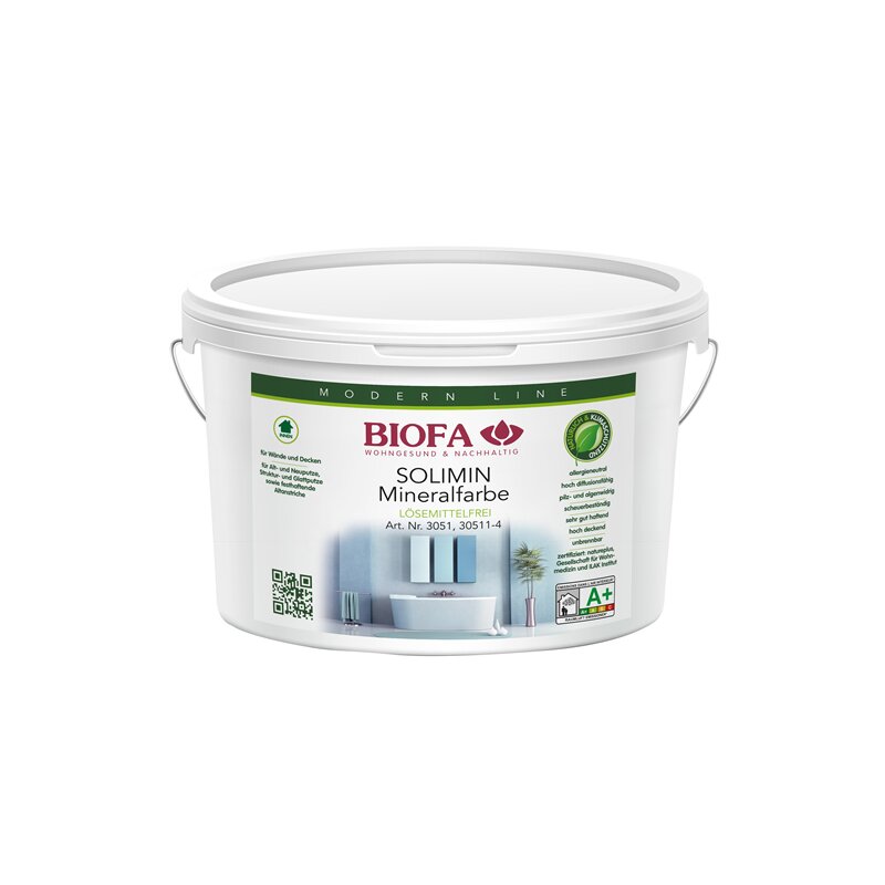 Biofa Silikatfarbe Solimin weiss 3051 - 4 Liter