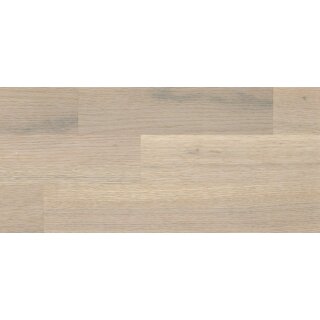 Ziro Holzloc Holz-Fertigparkett, 3-Stab Schiffsboden Donaueiche rustikal, weiß lackiert 2200 x 192 x 14 mm - 2,534 qm
