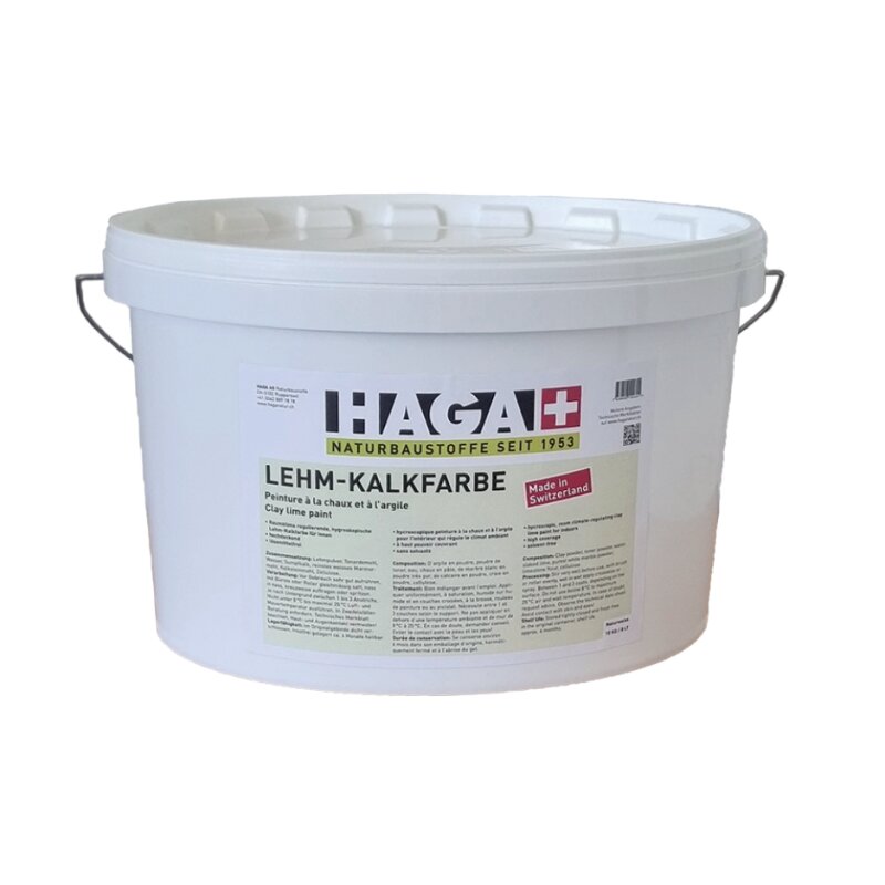 Haga Lehm-Kalkfarbe 417 weiss 5kg - 4 Liter