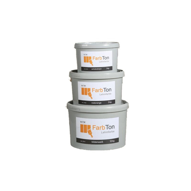 WEM FarbTon Lehmfarbe blütenweiss trocken 10kg - 21011